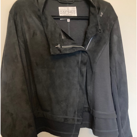 Rachel Roy 2X faux suede moto jacket - Picture 1 of 6